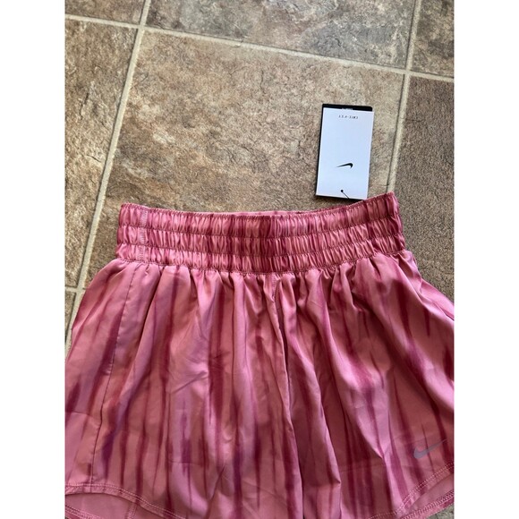 Nike One Dri-FIT High-Waisted Brief-Lined Printed Shorts Canyon Pink Size Small - Picture 7 of 12